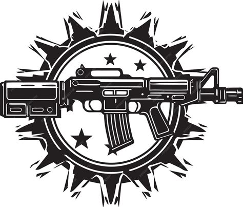 A gun with the word gun on it | Premium AI-generated vector