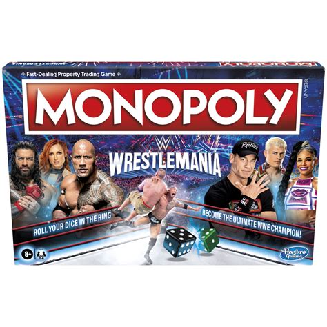 Hasbro Gaming Monopoly Wrestlemania Edition Board Game For Ages 8 ...