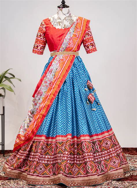 Patola Lehenga Choli | Patola Print Chaniya Choli for Navratri - Tapee ...