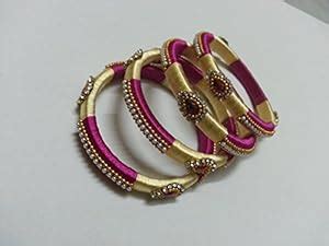 Buy Silk Thread Bangle Set of 4 Online at Low Prices in India | Amazon ...