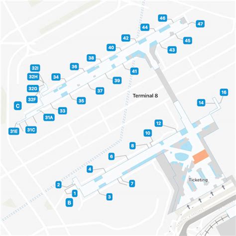New York Kennedy Airport Terminal 8 Map & Guide