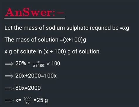 calculate the mass of sodium chloride required to prepare its 25% ...