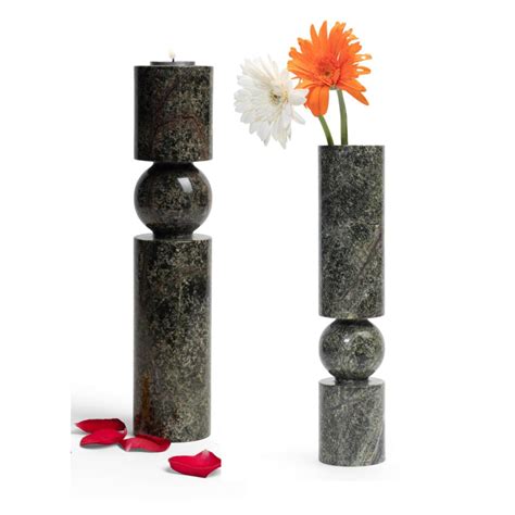 Stone Plus India Green Bidasar Marble Flower Vase / Candle Holder ...