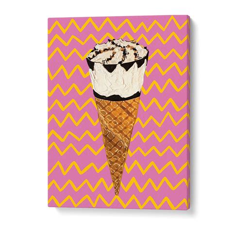Cornetto Pink Art Print by Alice Straker for Cafés