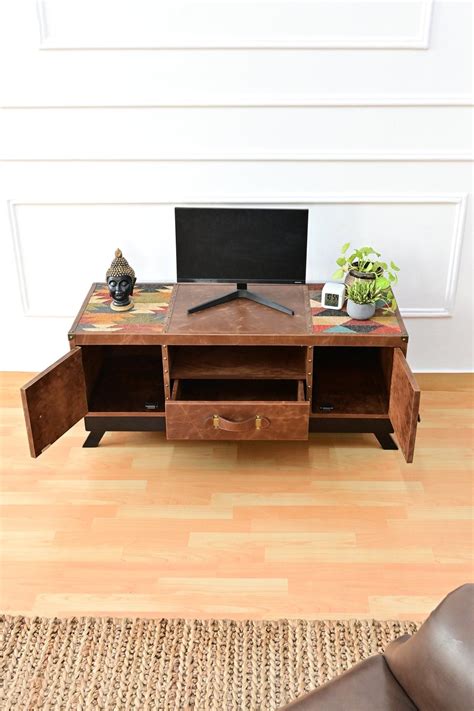 MAEVE TV UNIT - KILIM AND LEATHER – Art Avenue