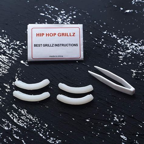 Buy 8 Teeth Grillz 14k Gold Top and Bottom Grills Set Shiny Hip Hop ...