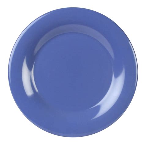 Buy Excellanté Blue Melamine Collection 7-1/2-Inch Wide Rim Round Plate ...