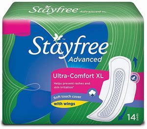 STAYFREE Advanced Ultra Comfort Sanitary Napkins with Wings - 14 Pieces ...