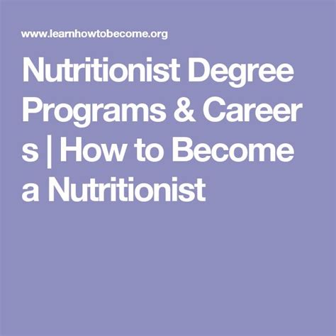 nutritionist 2 year degree