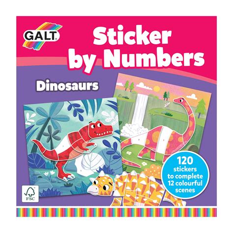 Galt Dinosaur Sticker by Numbers | Hobbycraft