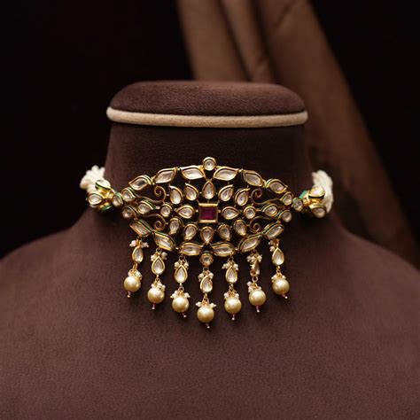 Kundan Choker Necklace & Polki Choker Necklace