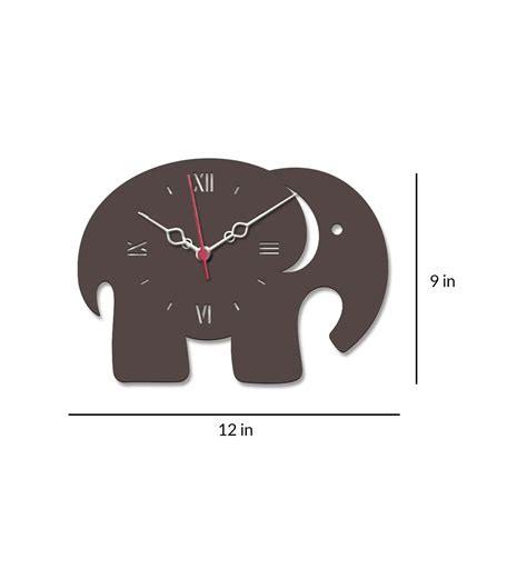 Elephant Design MDF Modern Analog Wall Clock – Decors Mantra