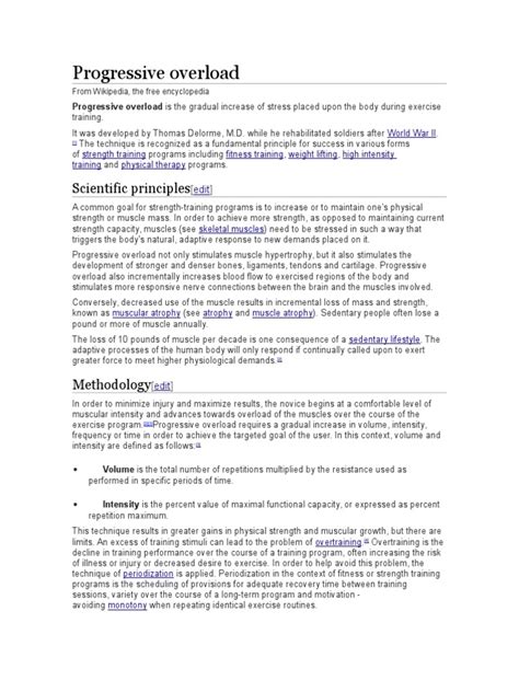 Image result for PDF Example of Progressive Overload