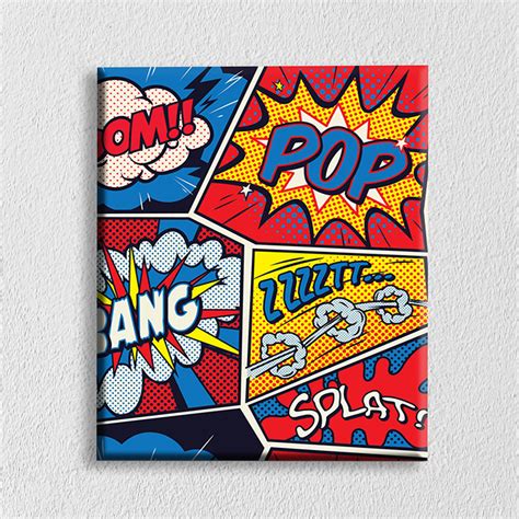 Comic Explosion Pattern Canvas – Myindianthings