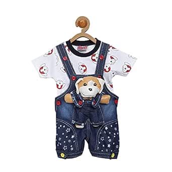 Buy V2 VALUE & VARIETY Baby Boys' Denim Dungarees (1134034808) at Amazon.in