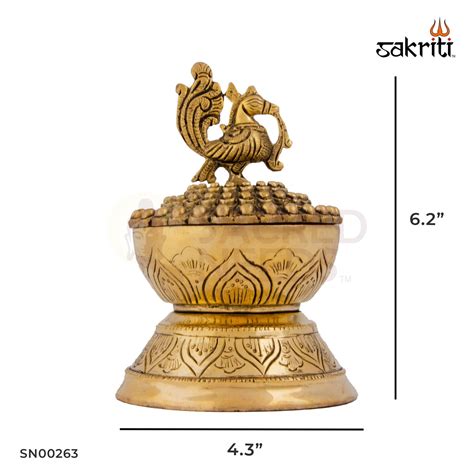 Brass Annam Dhoopkal with Lid – 6.2 Inch Height | Brass Incense Holder ...