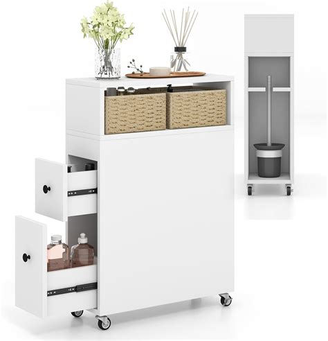 Bathroom Cabinet Storage On Wheels