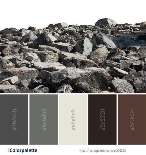 Color Palette Ideas from Rock Bedrock Boulder Image | iColorpalette