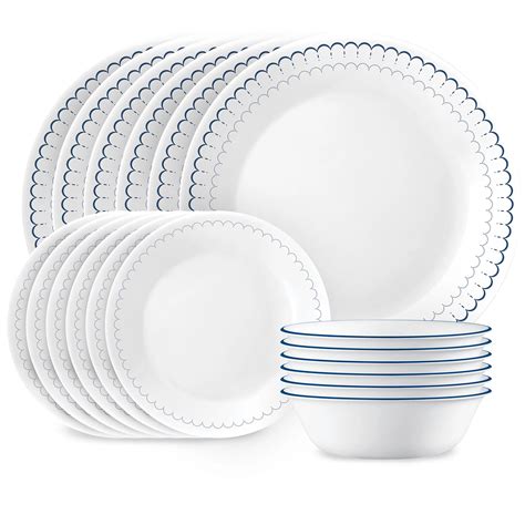 MilkGlass™ Glass Azure Medallion 12-piece Dinnerware Set,