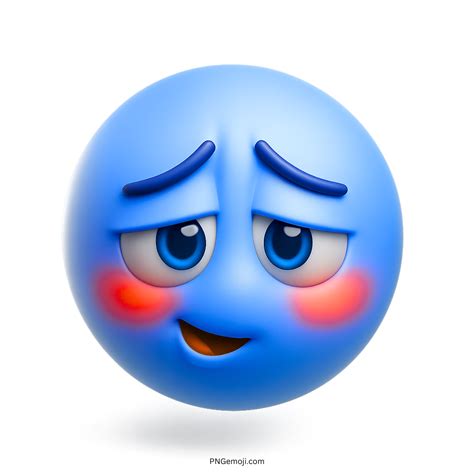 Smiley Blushing Red Emoji Multicolor 3D PNG, Transparent, ClipArt ...