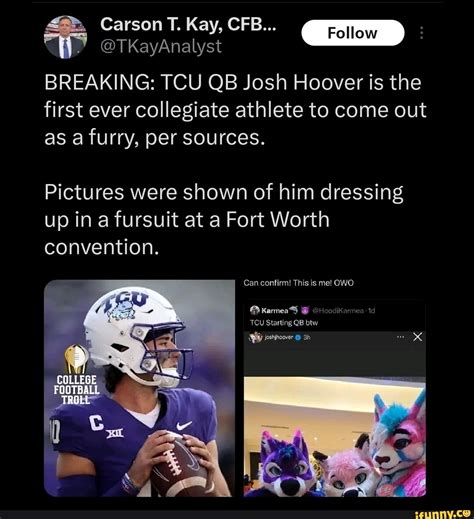 Carson T. Kay, CFB... @TKayAnalyst Follow BREAKING: TCU QB Josh Hoover ...
