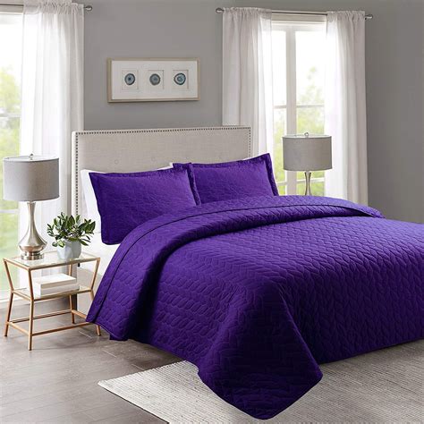 MarCielo 3 Piece Lightweight Bedspread Quilt Set Microfiber Quilt ...
