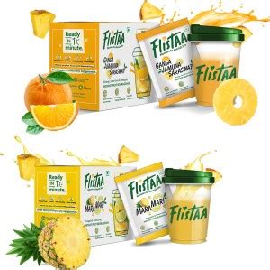 FLISTAA Orange Mosambi Pineapple +Pineapple Mosambi Fruit Juice Powder ...