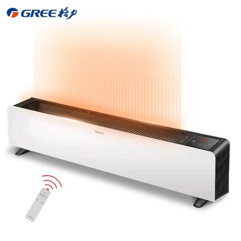 格力（GREE）智能遥控移动地暖电暖气定时电暖器 防烫踢脚线取暖器微暖风感 NDJC-X6022B-WG