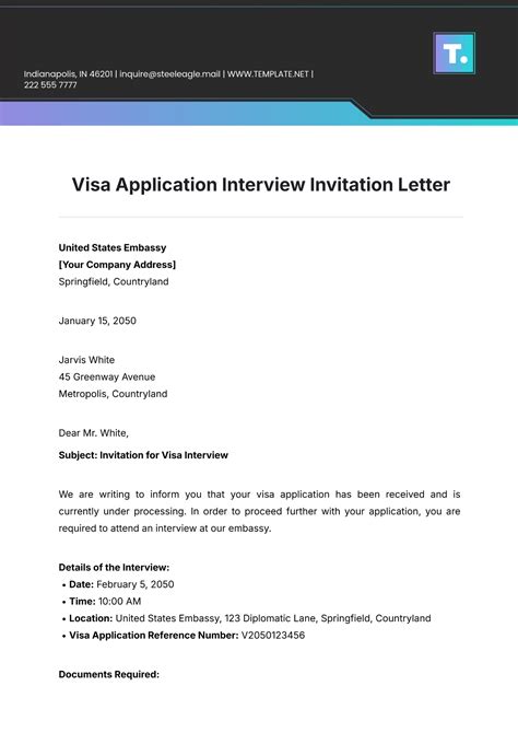 50 Best Invitation Letters For Visa General Templatelab