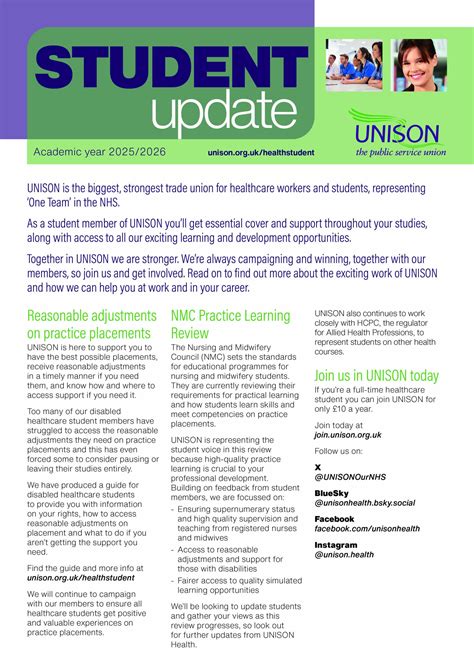 Health Student Update – UK - UNISON Shop