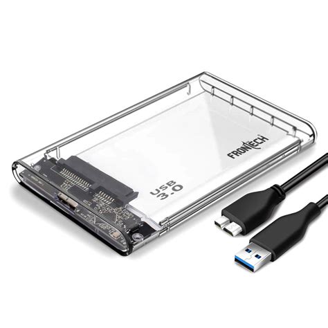 FRONTECH 2.5" USB HDD External Hard Drive Enclosure Transparent Case ...