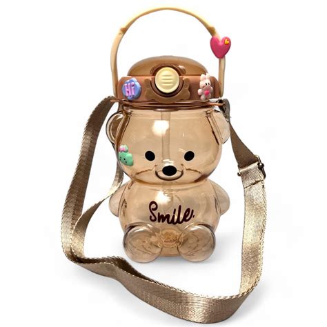 Kids Teddy Bear 1000ml Water Bottle | Sipper for Kids_Toddler_School ...