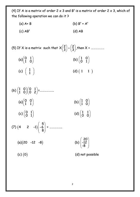 Image result for Multiplying Matrix Practice Problems