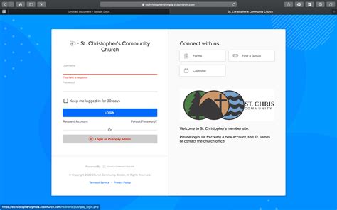 How to Login to CCB (Church Community Builder) – St. Christopher's ...