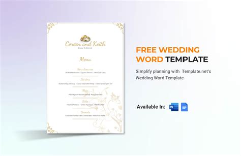 Wedding Word Templates