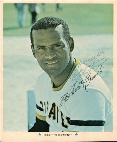 Lot Detail - Roberto Clemente Signed 8" x 10" Pirates Team Issued ...