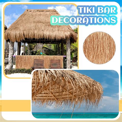 Buy Yerliker 2 Pack Natural Raffia Luau Party Decorations, Extra Long ...