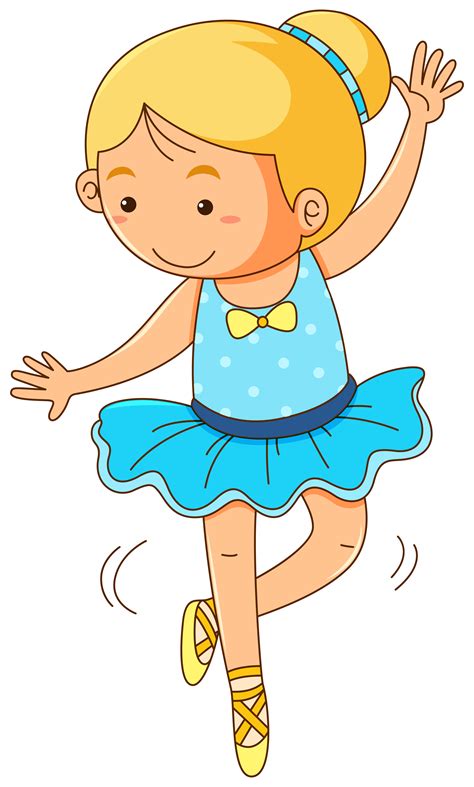 Cute girl doing ballet on white background 559267 Vector Art at Vecteezy