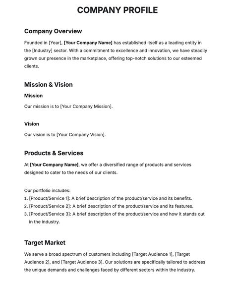 Free Company Profile Generator: Create Online | Template.net