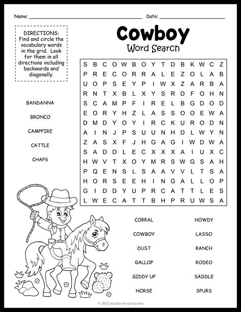 Printable Cowboy Themed Worksheets And Coloring Pages [2025]