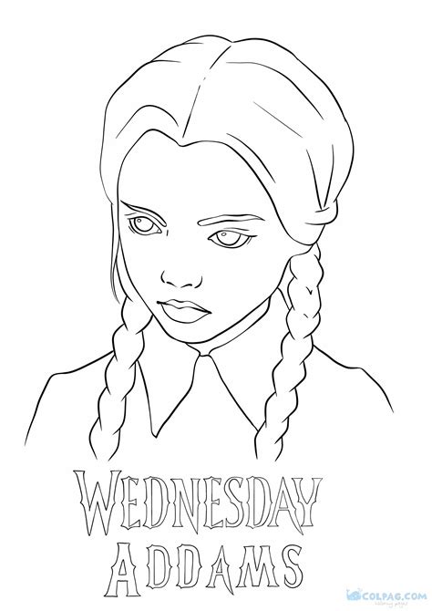 Wednesday Addams Coloring Pages