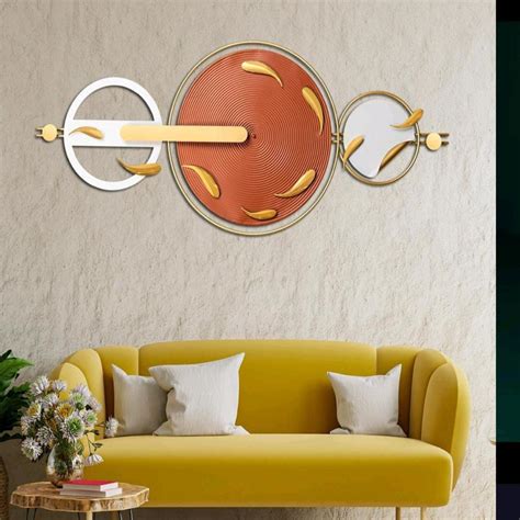 Golden Swirls Circular Wall Art - West Attic