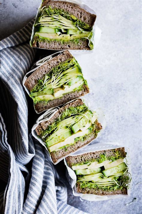 Avocado Green Goddess Sandwiches with Havarti | Recipe | Vegan sandwich ...