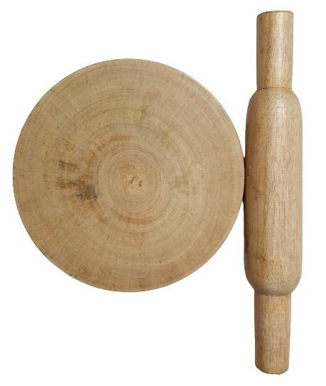 Wooden Mini Chakla Belan Toy for Kids – Mukherjee Handicrafts