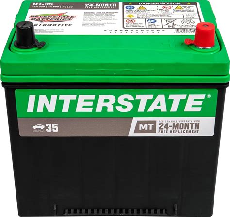 Amazon | Interstate Batteries Group 35 カーバッテリー 交換用 (MT-35) 12V 550 CCA 24ヶ月保証 車 トラック SUV ミニバン用 ...