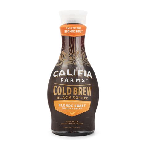 Califia Farms Pure Black Blonde Roast Cold Brew Coffee - 48 fl oz - Weee!