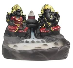 Buy Brown Lakshmi Ganesh with 50 Cones, Backflow Smoke Fountain Incense ...