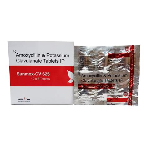 SUNMOX-CV 625 Tablets Aelida Healthcare
