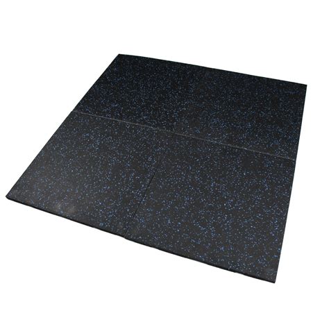 Rival Grey Fleck Premium Interlocking Rubber Gym Floor Tiles with Conn ...