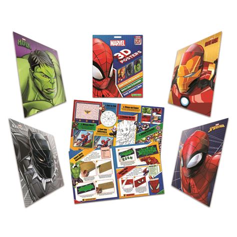 Marvel 3D Posters Activity Book — Toycra
